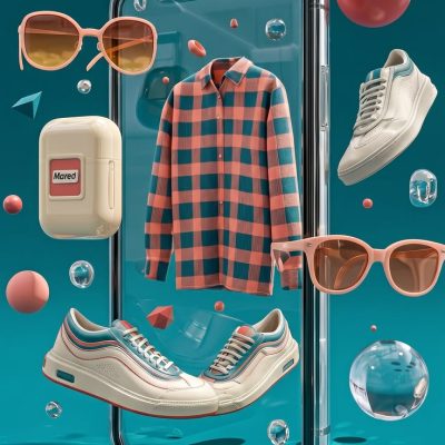 Virtual Fashion Aesthetic 📱✨ _ Trendy Outfit & Accessories Floating From Phone
